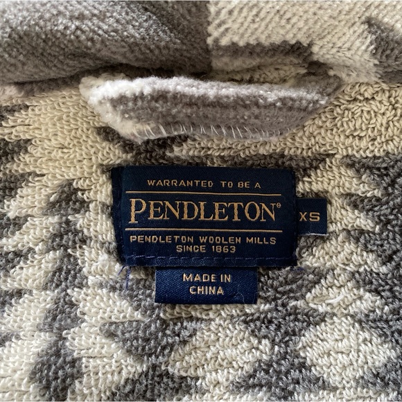 Pendleton Cotton Terry Velour Robe | Size XS - Picture 4 of 6